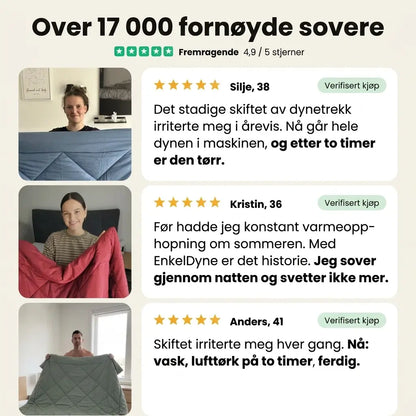 EnkelDyne® – Den hurtigtørkende 2-i-1-dynen som gjør slutt på dynetrekk