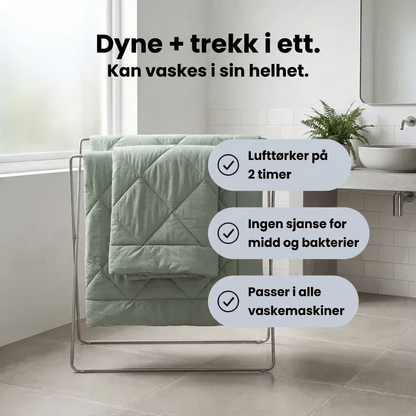 EnkelDyne® – Den hurtigtørkende 2-i-1-dynen som gjør slutt på dynetrekk